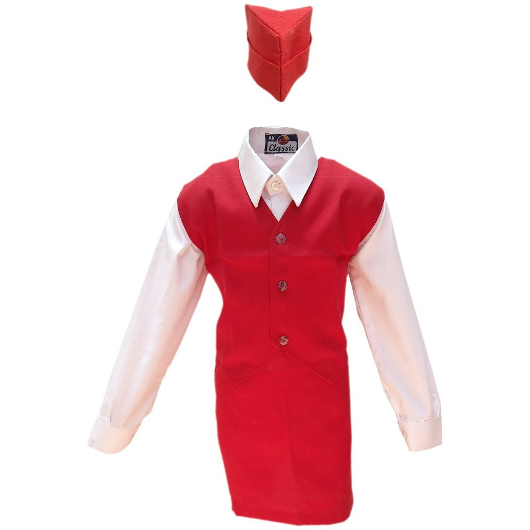 KFD Air Hostress fancy dress for kids,Our helper costume for Annual function/Theme Party/Competition/Stage Shows Dress