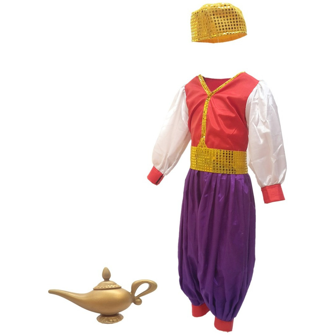 KFD Aladdin Fancy dress for kids,Fairy Teles,Story book Costume for Annual function/Theme Party/Competition/Stage Shows/Birthday Party Dress