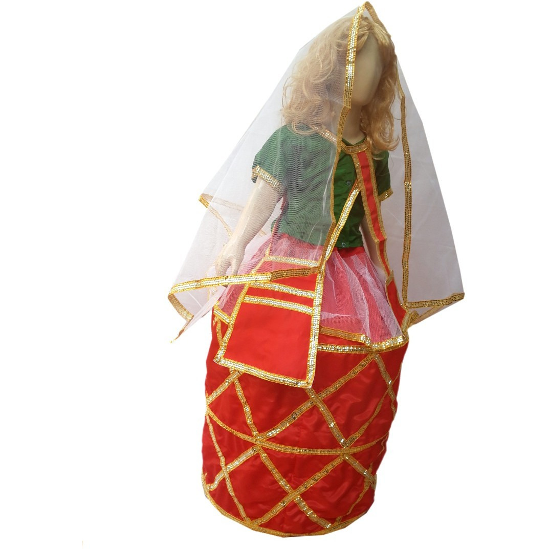 KFD Manipuri fancy dress for kids,Indian Dance Traditional Wear for Annual function/Theme Party/Competition/Stage Shows/Birthday Party Dress