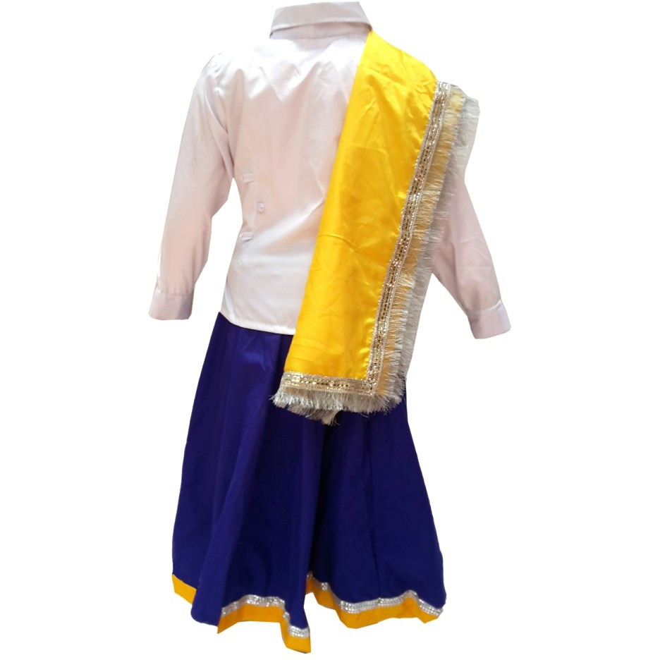 KFD Haryanvi Girl fancy dress for kids,Indian State Traditional Wear Costume for Annual function/Theme Party/Competition/Stage Shows/Birthday Party Dress