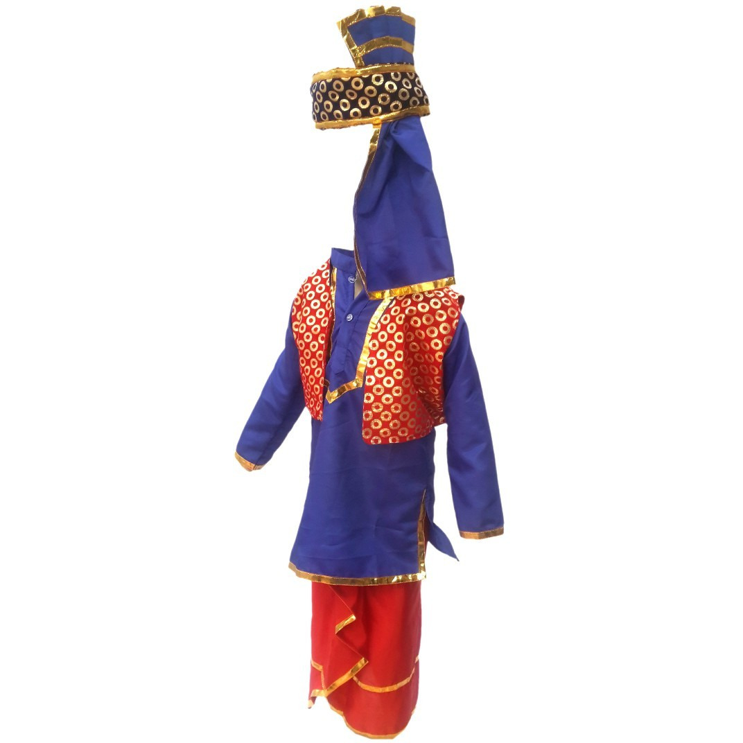 KFD Punjabi Boy fancy dress for kids,Indian State Traditional Wear Costume for Annual function/Theme party/Competition/Stage Shows/Birthday Party Dress