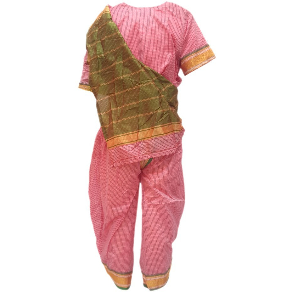 KFD Marathi Girl fancy Dress for kids,Indian State Traditional Wear Costume for Annual function/Theme party/Competition/Stage Shows/Birthday Party Dress