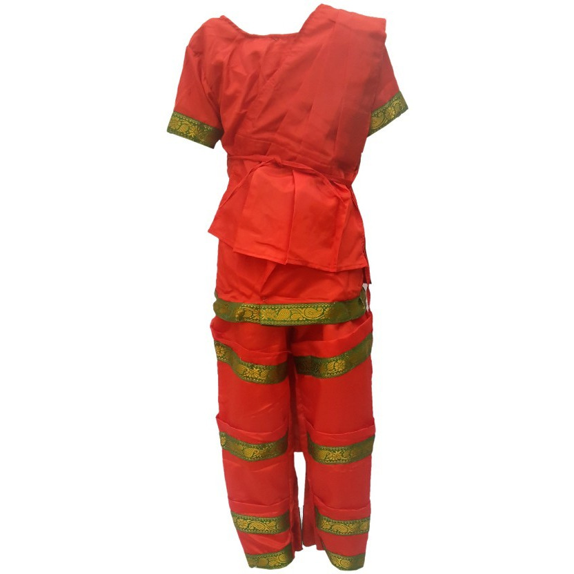 KFD Bharatnatyam fancy dress for kids,Indian Dance Traditional Wear for Annual function/Theme Party/Competition/Stage Shows/Birthday Party Dress