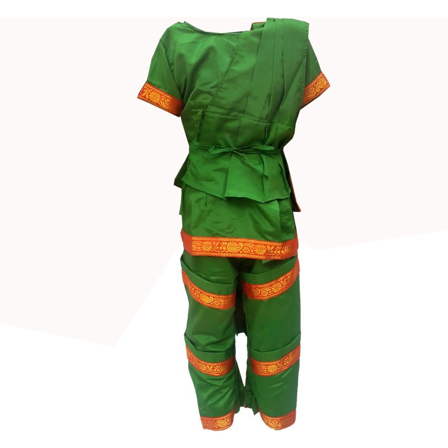 KFD Bharatnatyam fancy dress for kids,Indian Dance Traditional Wear for Annual function/Theme Party/Competition/Stage Shows/Birthday Party Dress