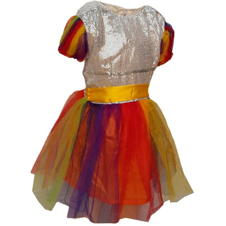 KFD Rainbow Girl fancy dress for kids,Nature Costume for annual function/Theme Party/Stage Shows/Competition/Birthday Party Dress