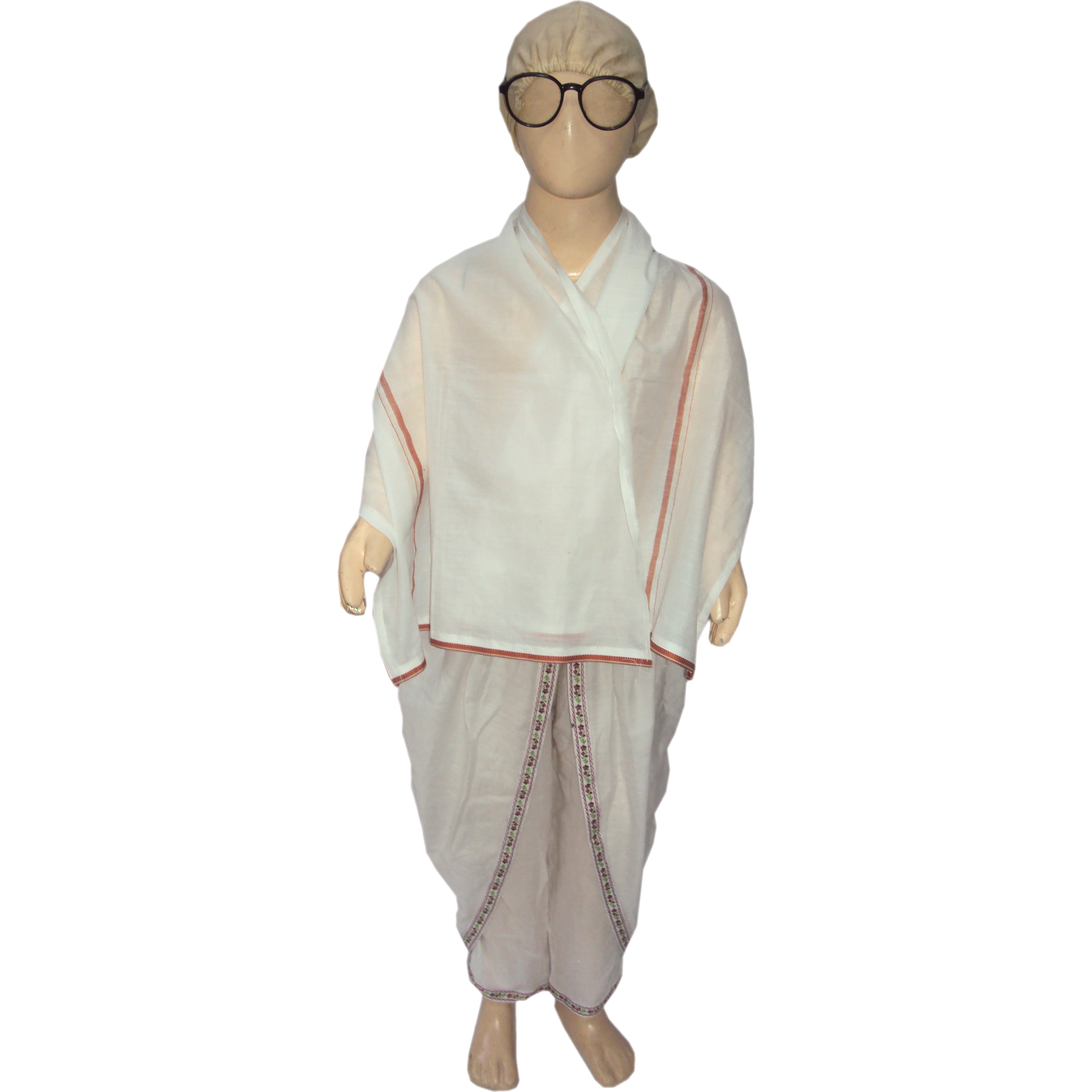 KFD Gandhi Ji fancy dress for kids,National Hero/freedom figter Costume for Independence Day/Republic Day/Annual function/Theme Party/Competition/Stage Shows Dress