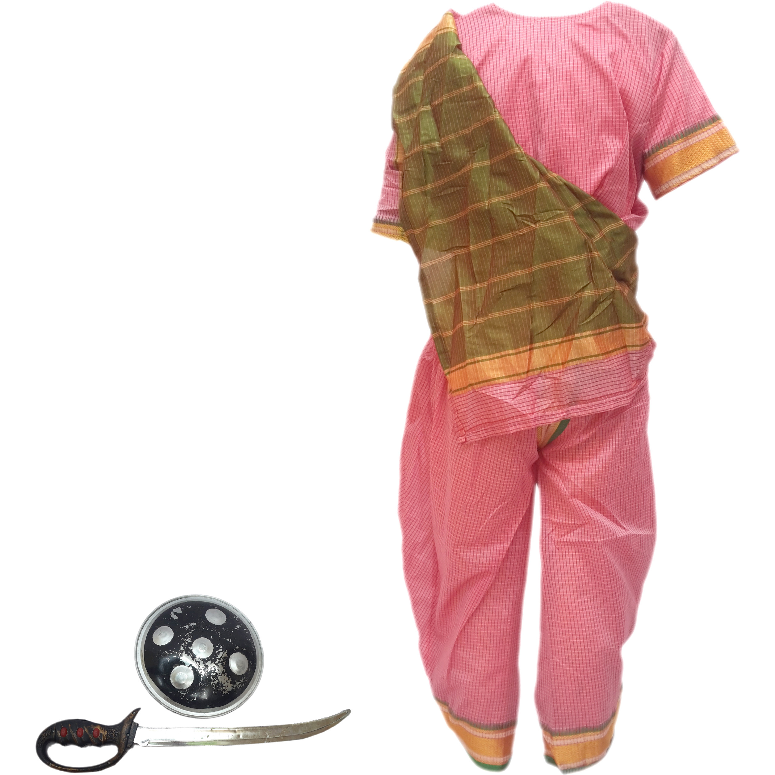 KFD Rani Laxmi Bai fancy dress for kids,National Hero/freedom figter Costume for Independence Day/Republic Day/Annual function/theme party/Competition/Stage Shows Dress