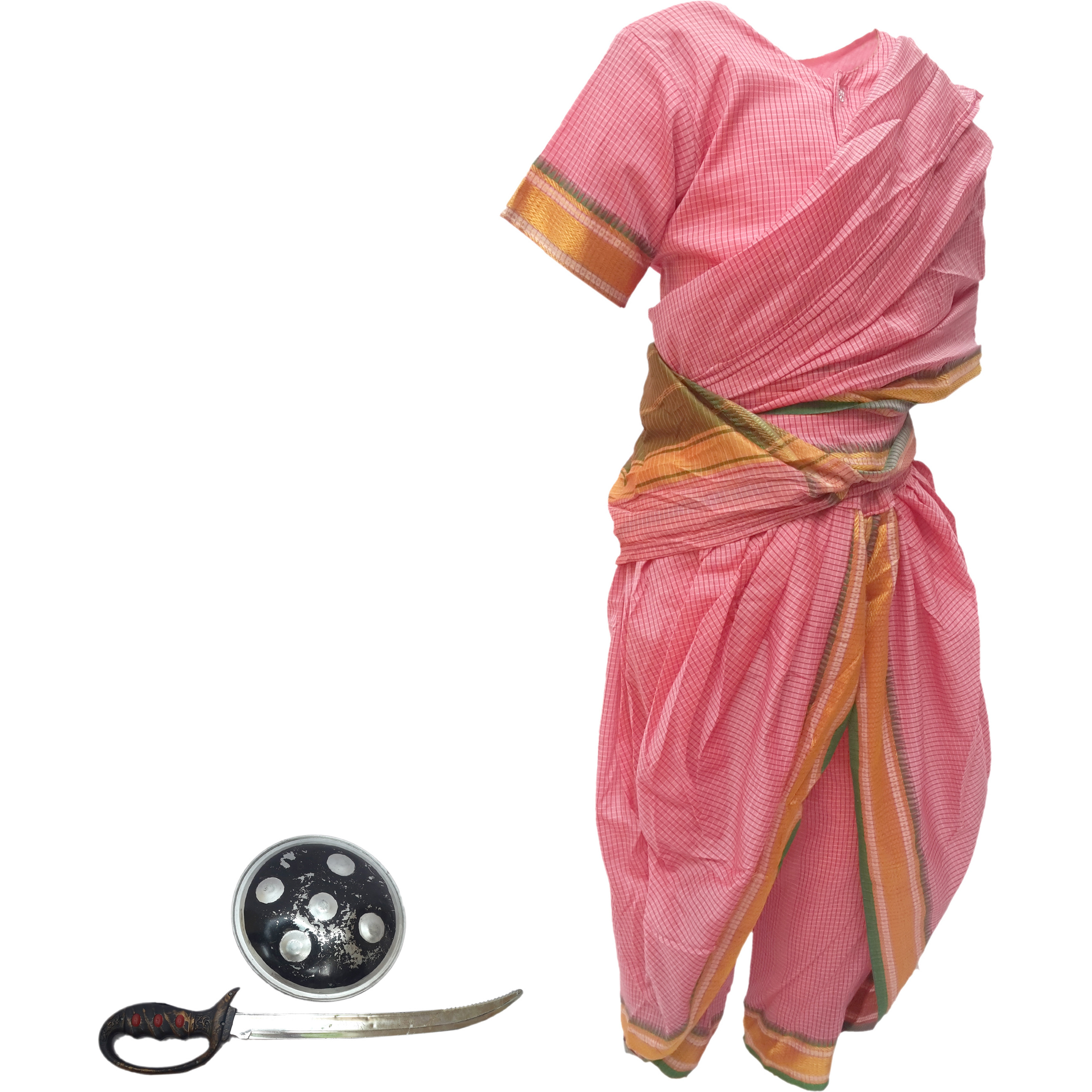 KFD Rani Laxmi Bai fancy dress for kids,National Hero/freedom figter Costume for Independence Day/Republic Day/Annual function/theme party/Competition/Stage Shows Dress