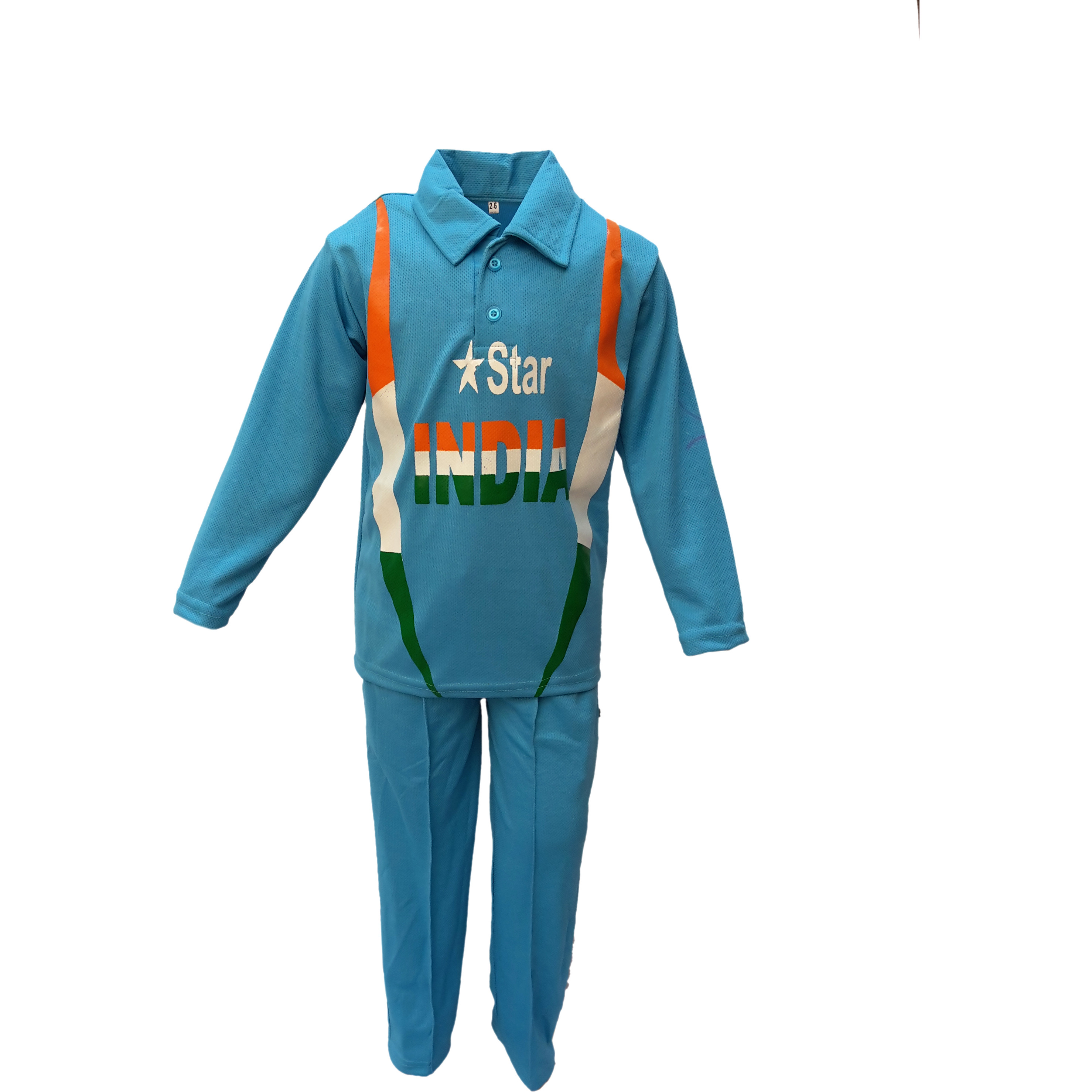 KFD India Cricket Team fancy dress for kids,National Hero Costume for Independence Day/Republic Day/Annual function/Theme Party/Competition/Stage Shows Dress