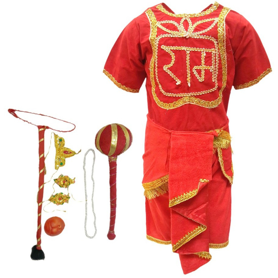 KFD Hanuman Ji fancy dress for kids,Ramleela/Dussehra/Ram Navami/Mythological Character for Annual function/Theme Party/Competition/Stage Shows Dress