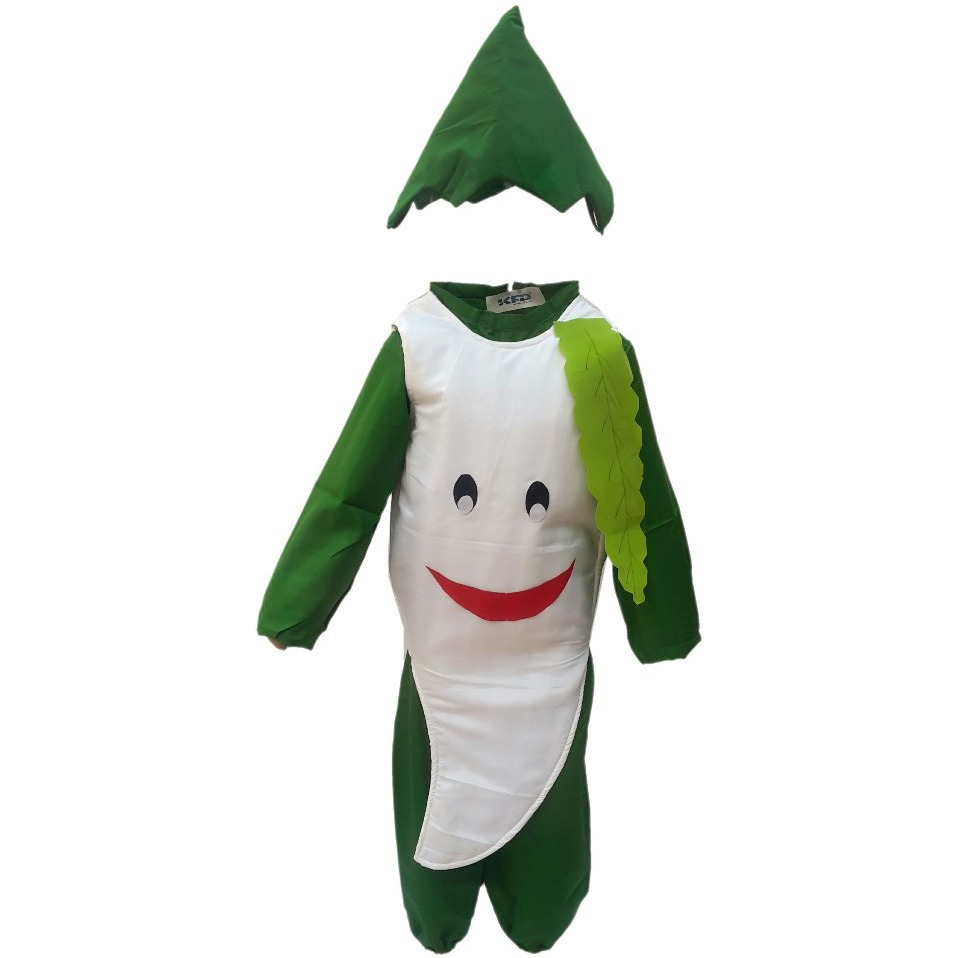 KFD Radish fancy dress for kids,Vegetables Costume for School Annual function/Theme Party/Competition/Stage Shows Dress