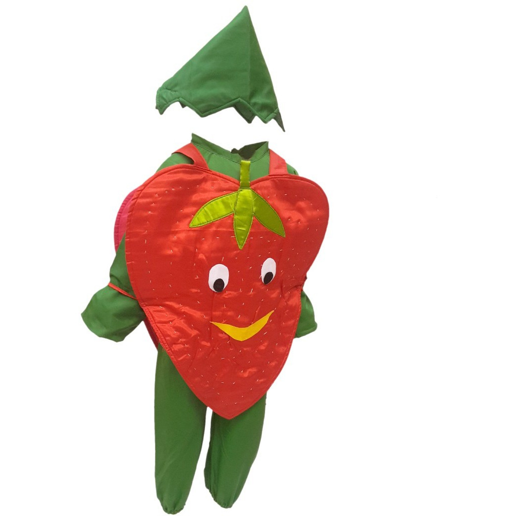KFD Strawberry fancy dress for kids,Fruits Costume for Annual function/Theme Party/Competition/Stage Shows Dress