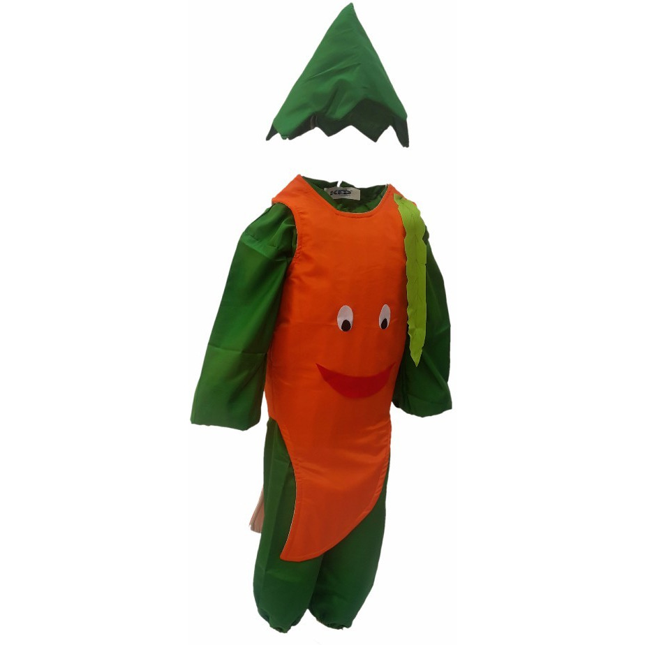 KFD Carrot fancy dress for kids,Fruits Costume for School Annual function/Theme Party/Competition/Stage Shows Dress