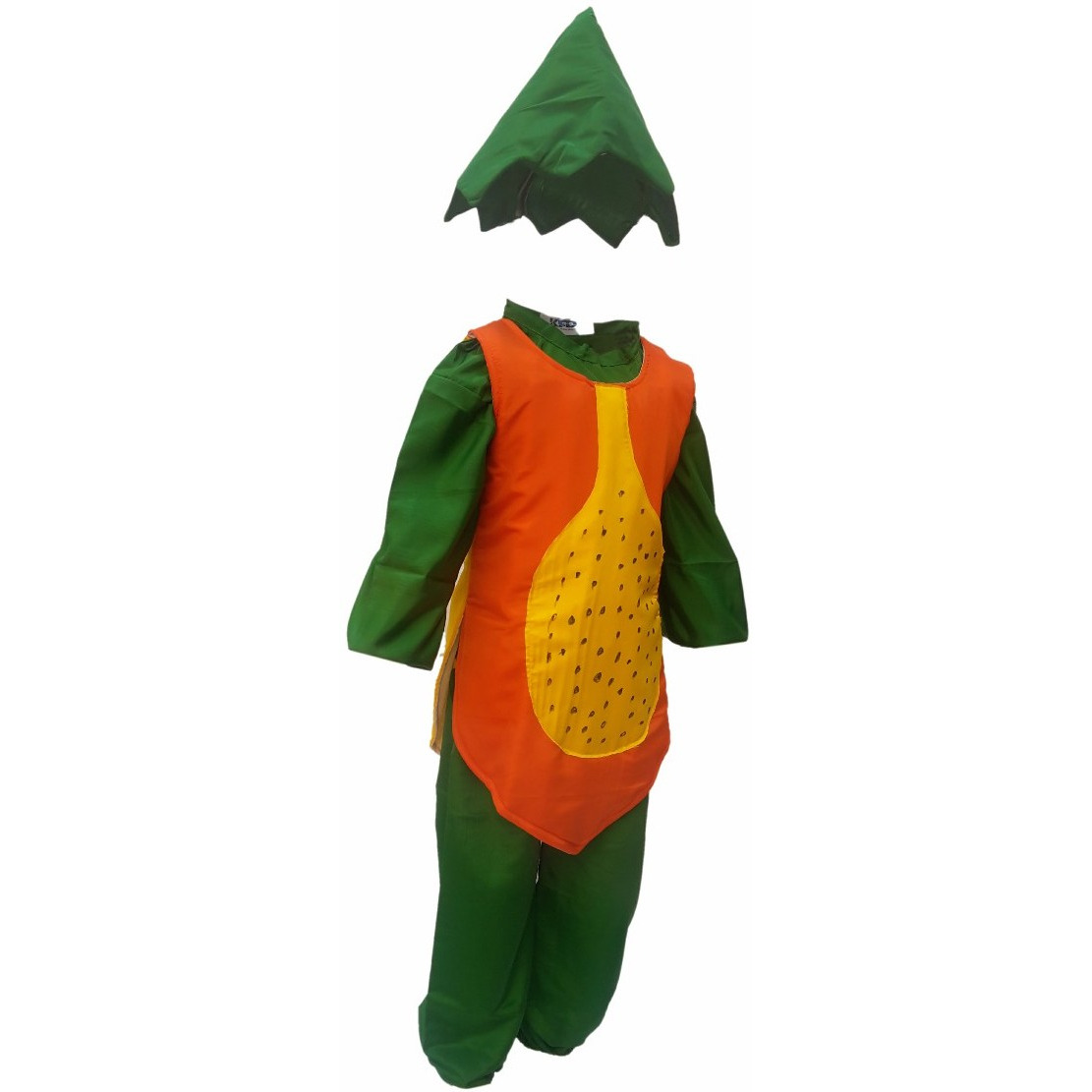 KFD Papaya fancy dress for kids,Fruits Costume for School Annual function/Theme Party/Competition/Stage Shows Dress