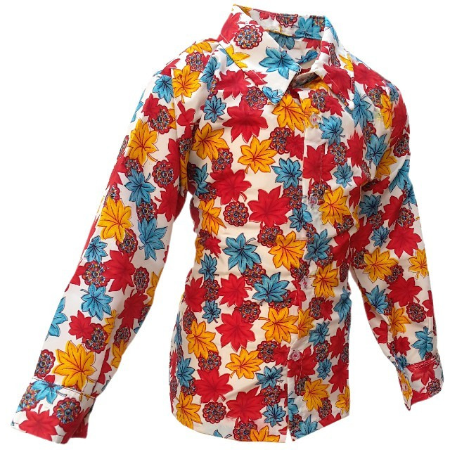 KFD Flower Print Shirt fancy dress for kids,Western Costume for School Annual function/Theme Party/Competition/Stage Shows/Birthday Party Dress