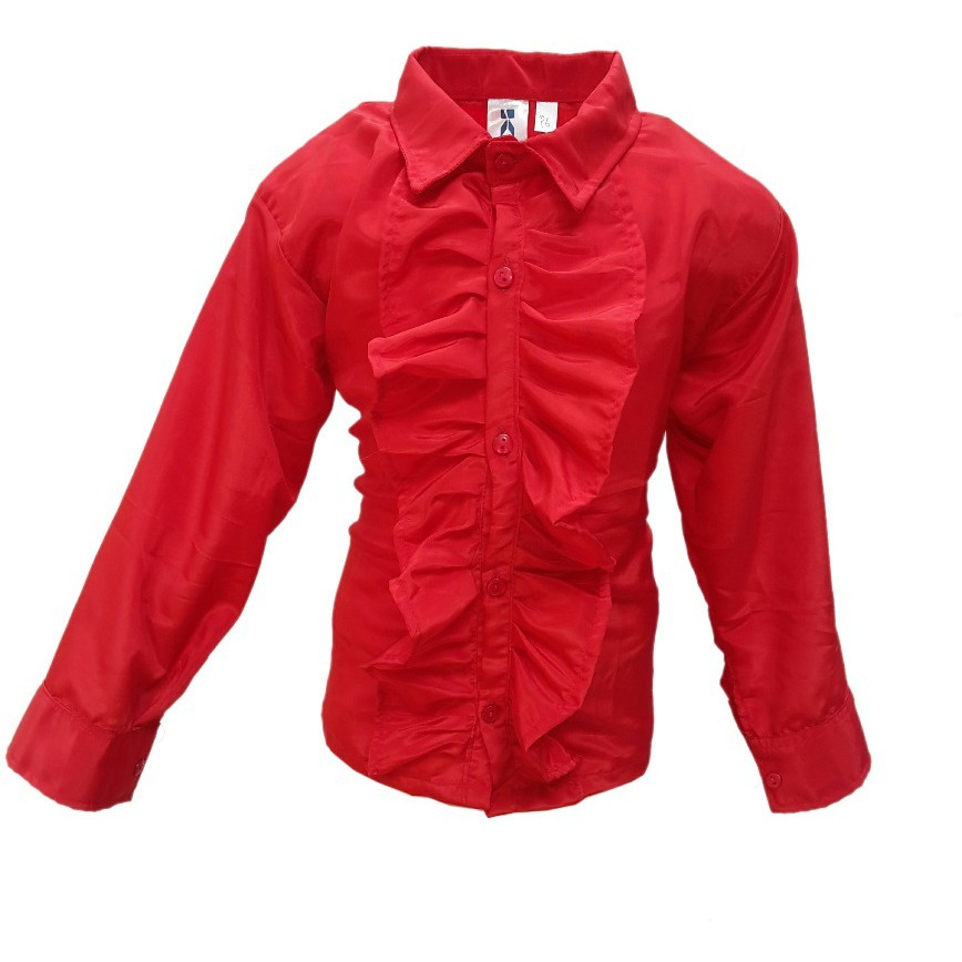 KFD Red frill shirt fancy dress for kids,Western Costume for Annual function/Theme Party/Competition/Stage Shows/Birthday Party Dress