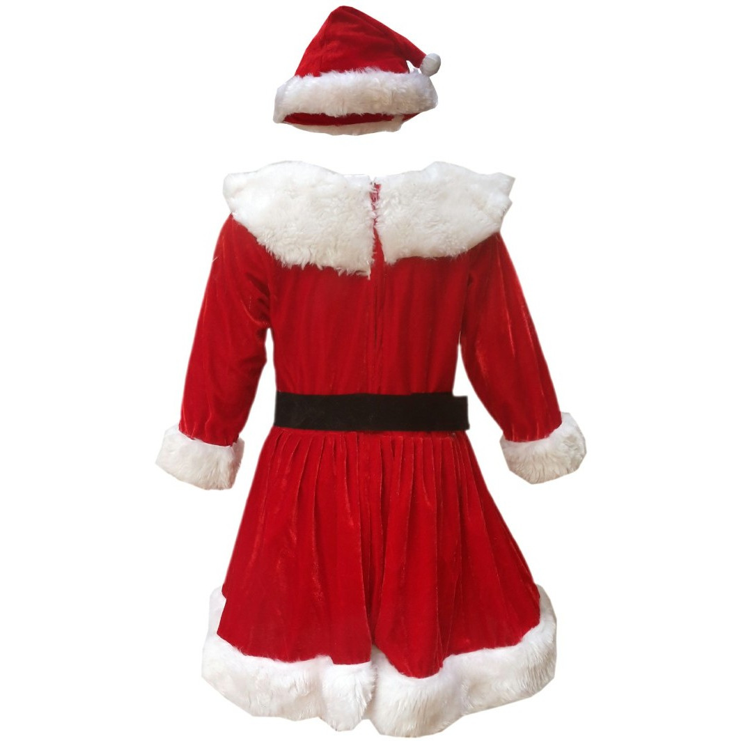 KFD Santa Girl fancy dress for kids,Christmas Day costume for annual function/theme party/competition/Stage Shows/Birthday Party Dress