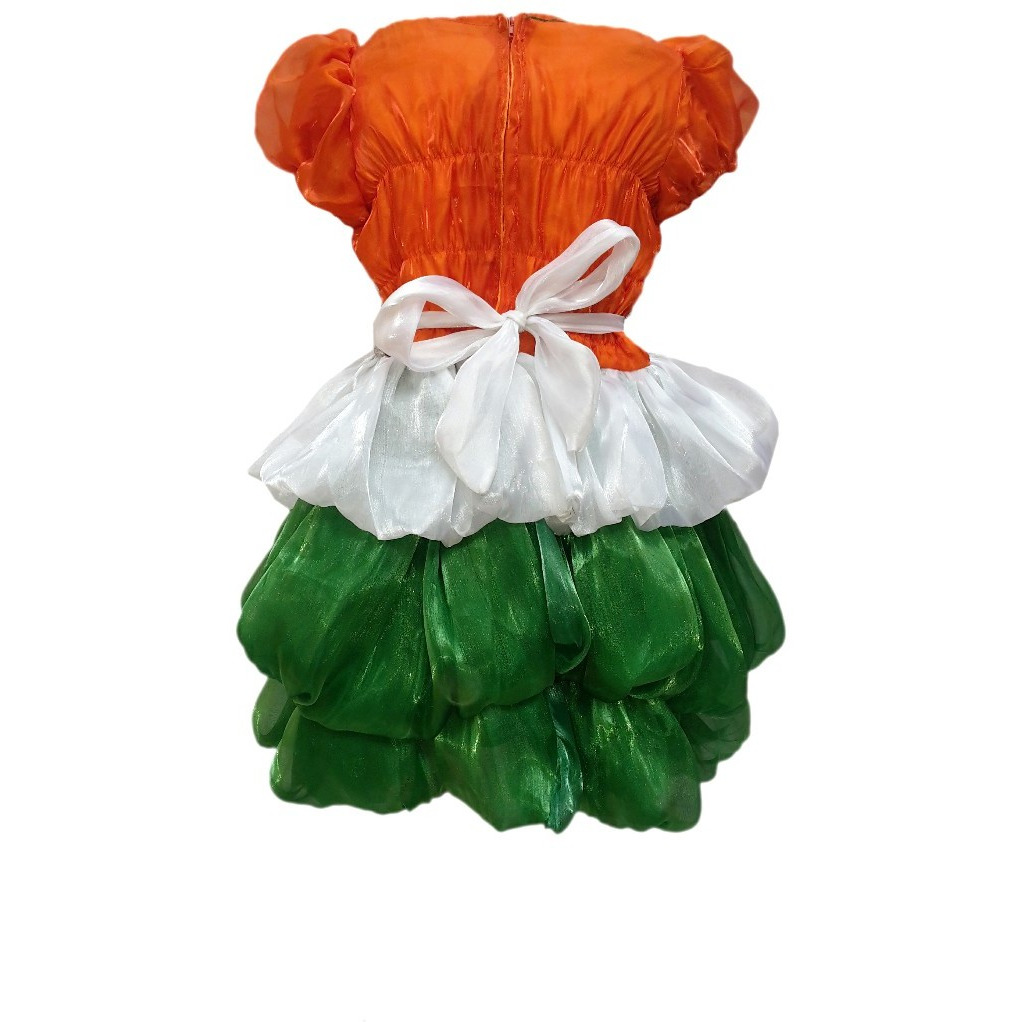 KFD Tri Color frock fancy dress for kids,Western Costume for Annual function/Theme Party/Competition/Stage Shows/Birthday Party Dress