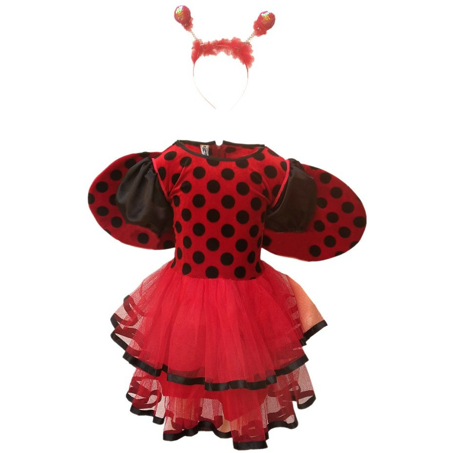 KFD Lady Bird Girl fancy dress for kids,Insect costume for Annual function/Theme Party/Competition/Stage Shows Dress