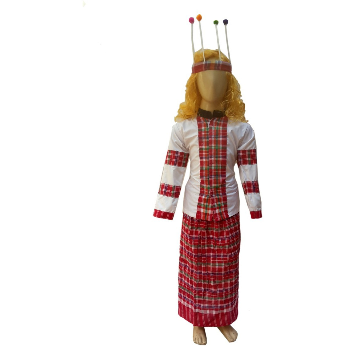 KFD Mizoram Girl fancy dress for kids,Indian State Traditional Wear for Annual function/Theme Party/Competition/Stage Shows/Birthday Party Dress