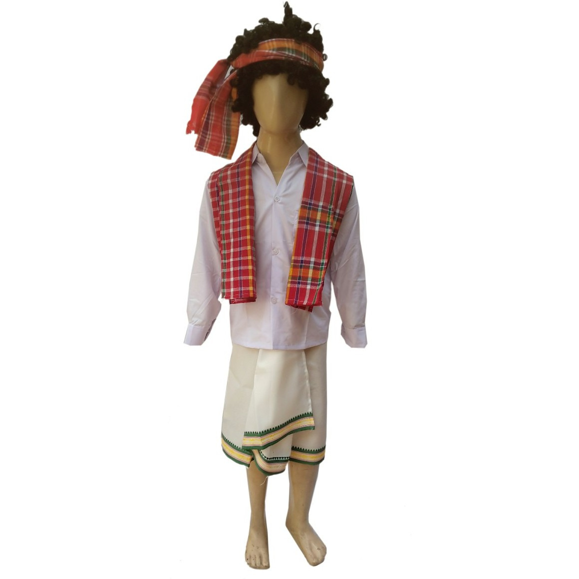 KFD Tripura Boy fancy dress for kids,Indian State Traditional Wear for Annual function/Theme Party/Competition/Stage Shows/Birthday Party Dress
