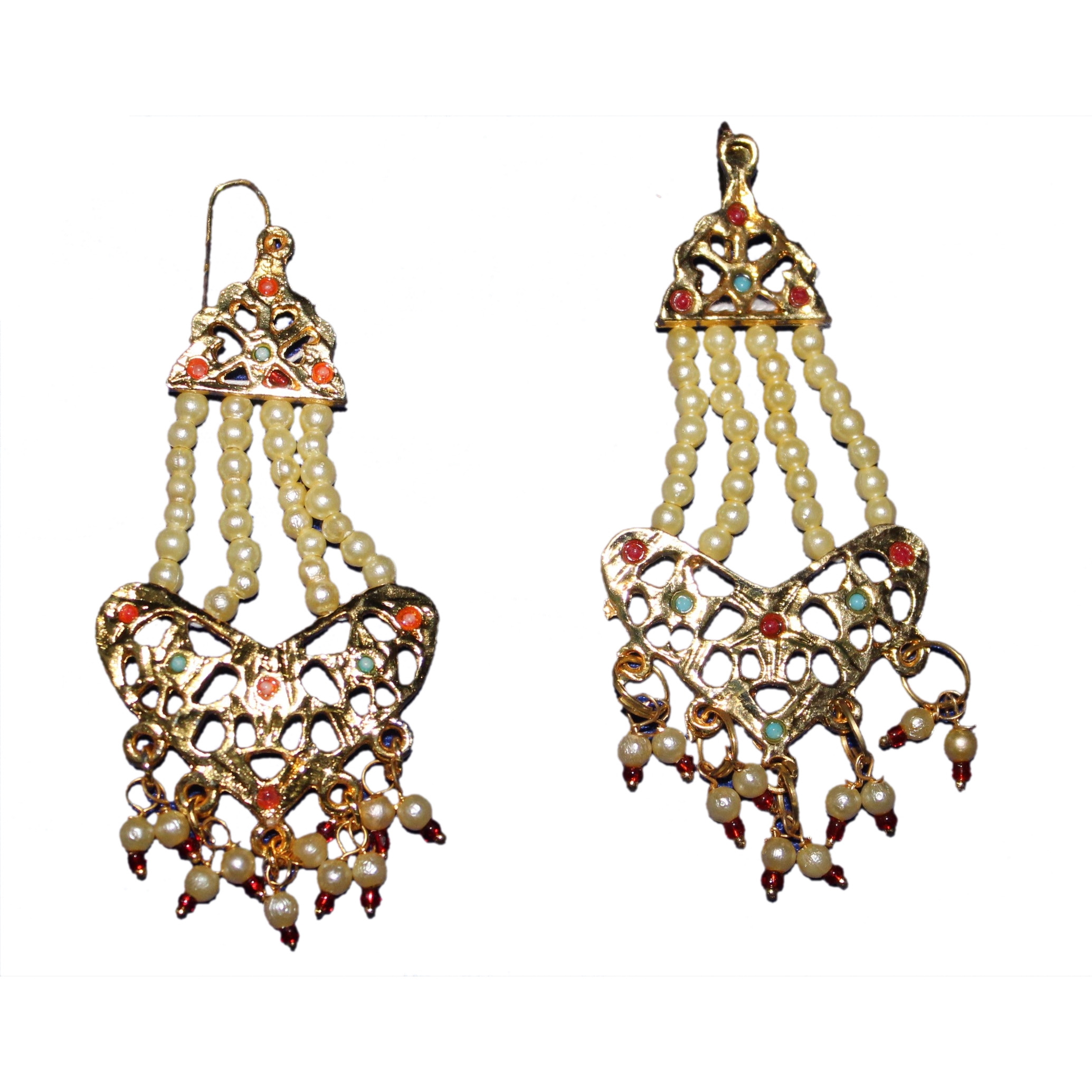 Golden Moti Earrings for Kids