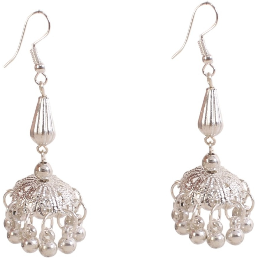 Silver Jhumki Fancy Dress Accessory For Kids