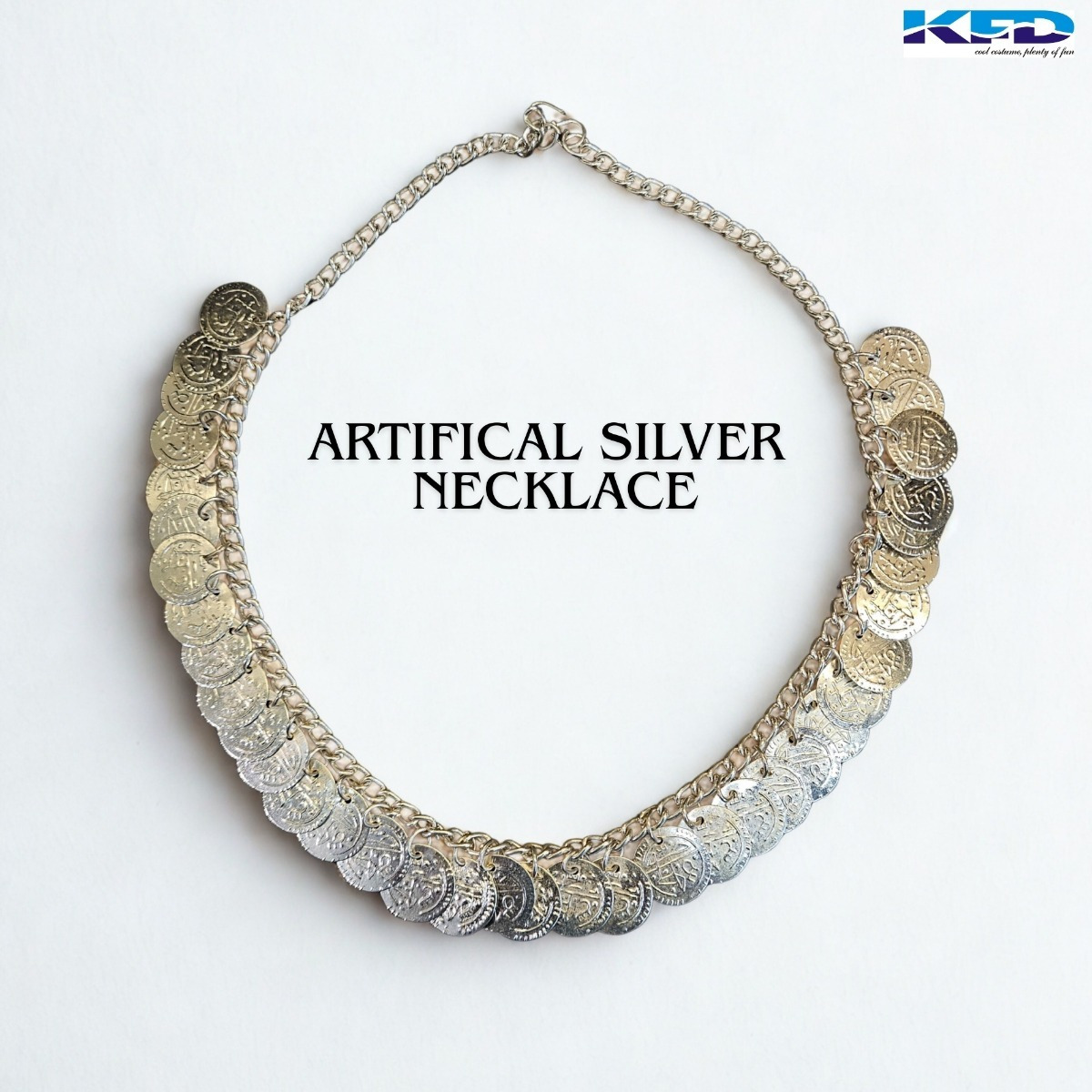 Kids Silver Coin Haar Necklace