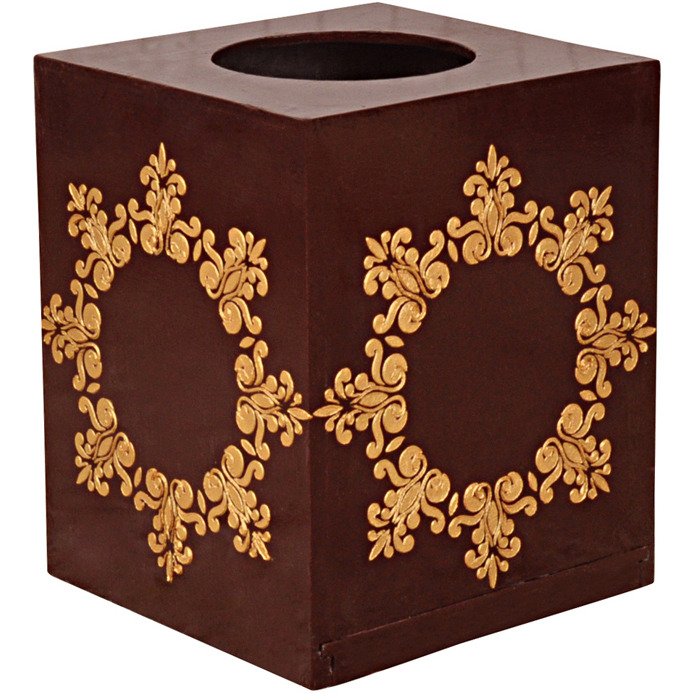 Home Organizer Wooden Rectangular Facial Tissue Box Cover Holder, Wooden Tissue Dispenser for Countertop, Tissue Holder Kitchen Accessories Items (Size: 5.5X5.5X7, Color: Brown)