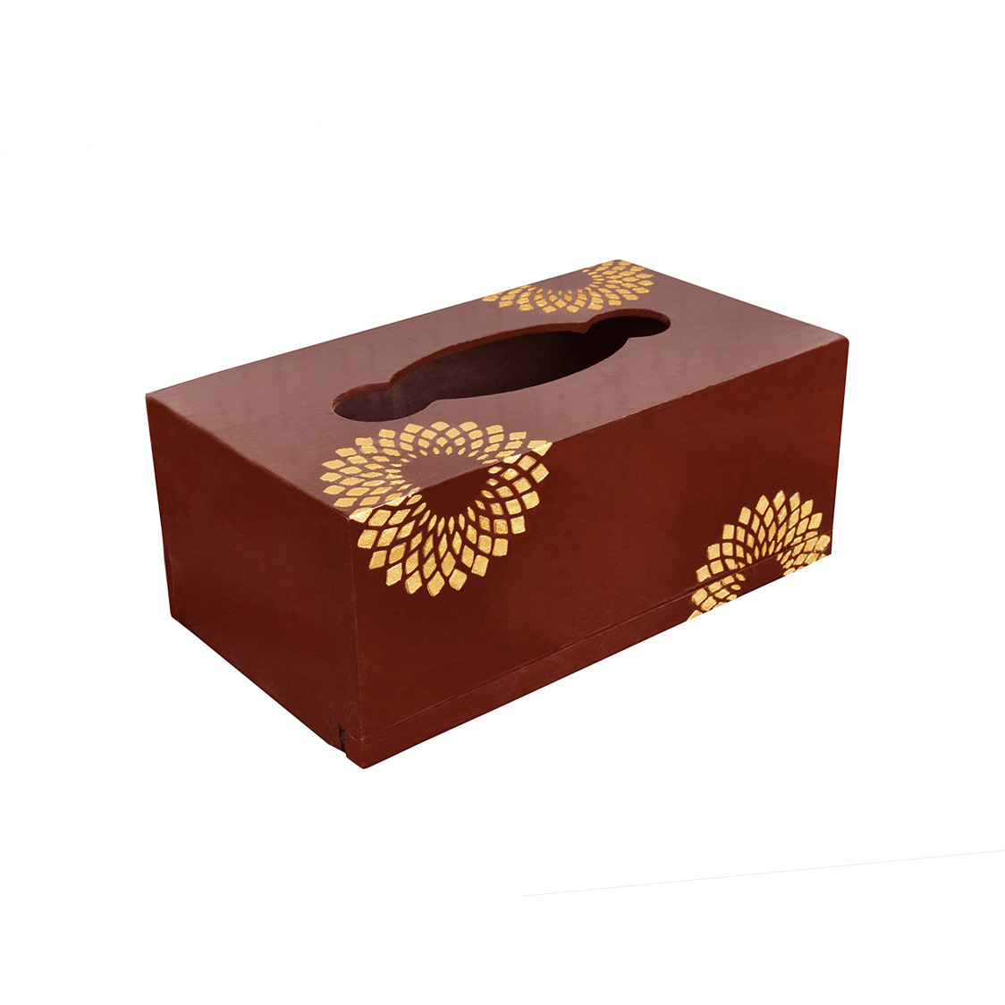Wooden Tissue Box Cover with Slide-Out Bottom Panel for Home Decoration Dining Table D??cor Hand painted Tissue Dispenser Holder (Size: 11X6X4.5, Color: Black)