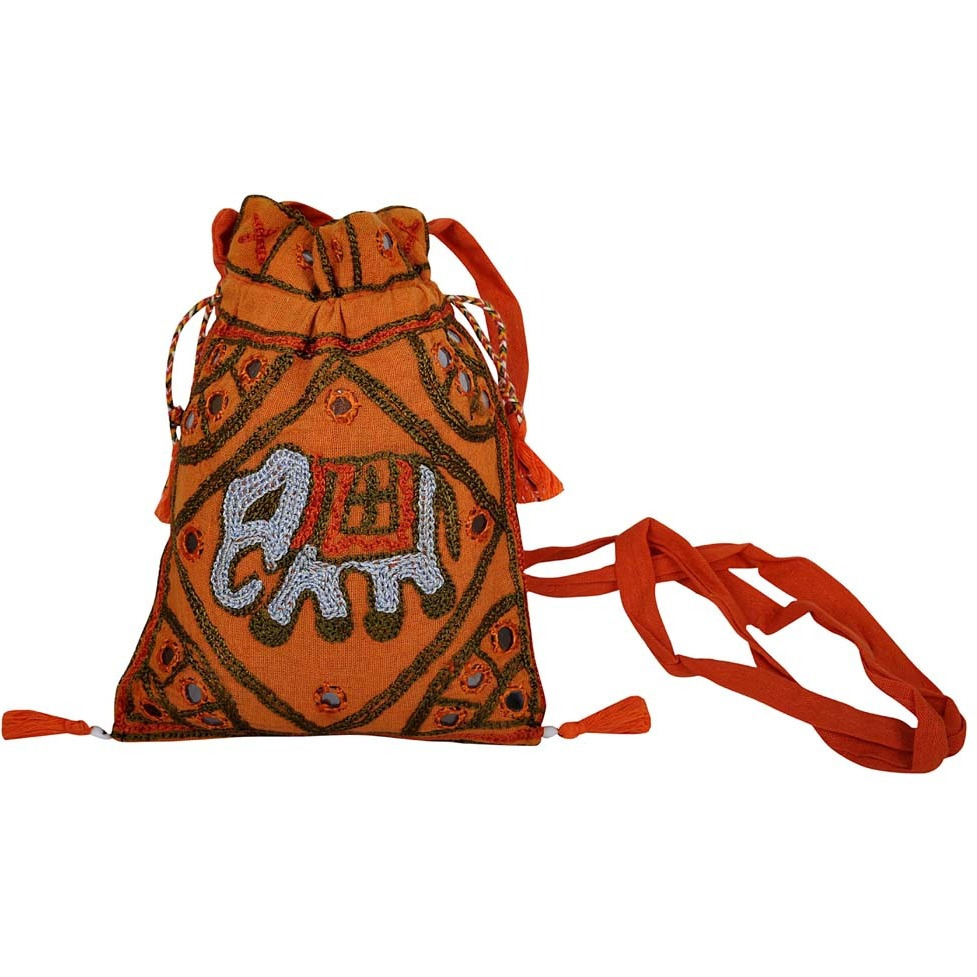 Women's Shoulder Pocket Bag Elephant Embroidered Gift Cross Body Bags 6 x 8 Inch