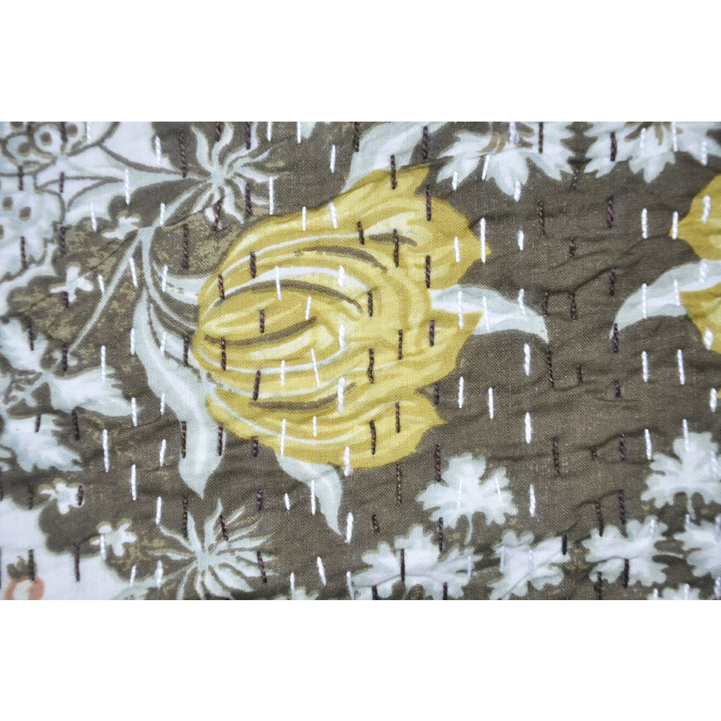 Brown Printed Double Bed Sheet Bed Cover Bedspread Tapestry 113 Cm