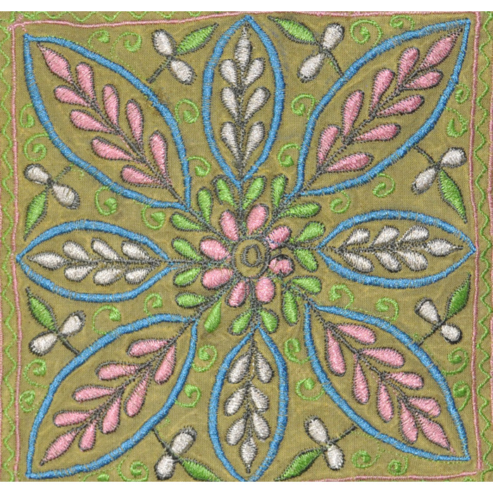 Cotton Green Cushion Covers Embroidered Square Pillow Cases 16 Inch Bedding Gift