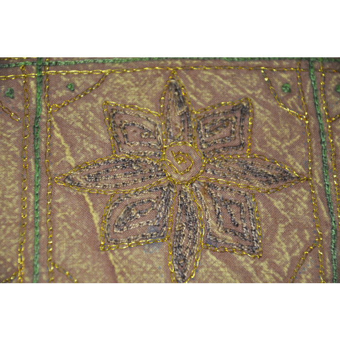 Indian Cotton Pillow Covers Pair Zari Embroidered Cotton Sofa Cushion Cover 40 Cm