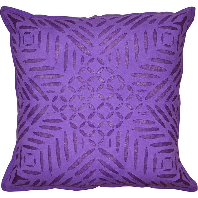 Indian Decor Pillow Covers Cotton Cut Work Design Cushion Cover Pair 43 Cmthrow