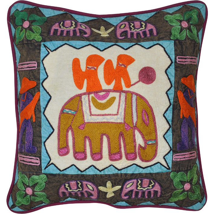 India Patchwork Cotton Embroidery Cushion Covers Pillow Cases 17  House Warming