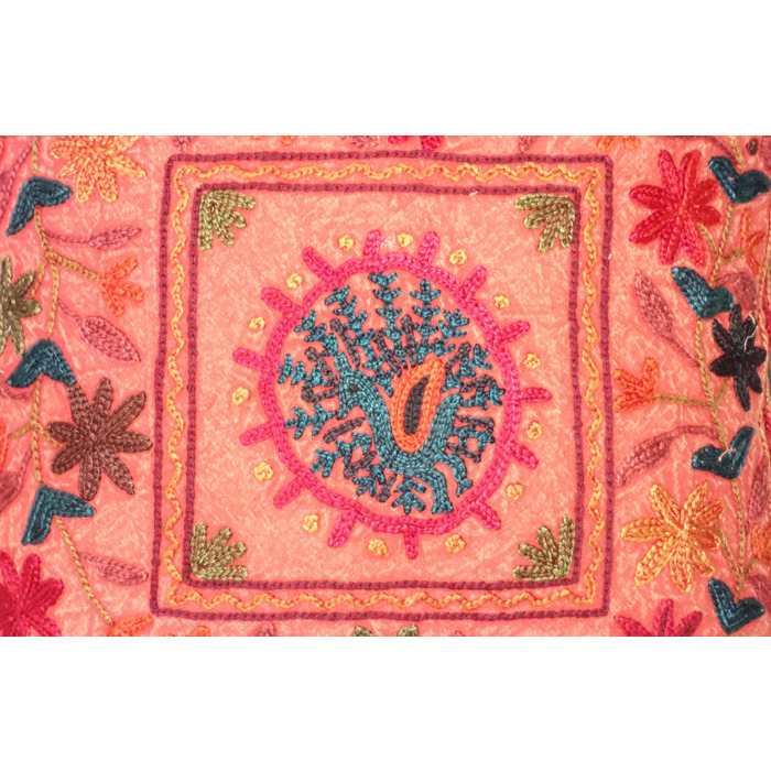Indian Cotton Pillow Cases Set Embroidered Cushion Covers 17  House Warming Gift