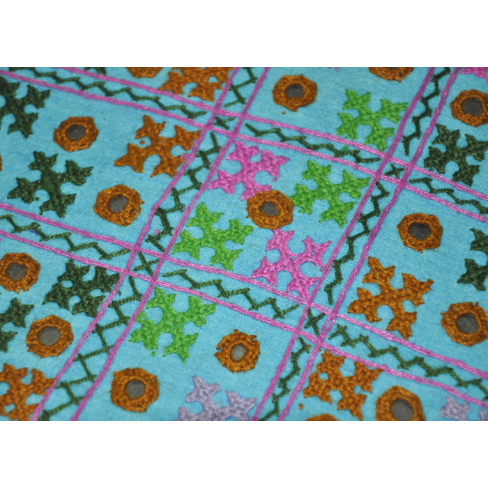 New Indian Mirror Embroidery Design Cushion Cover Pillow Covers Throw 16'' Gift