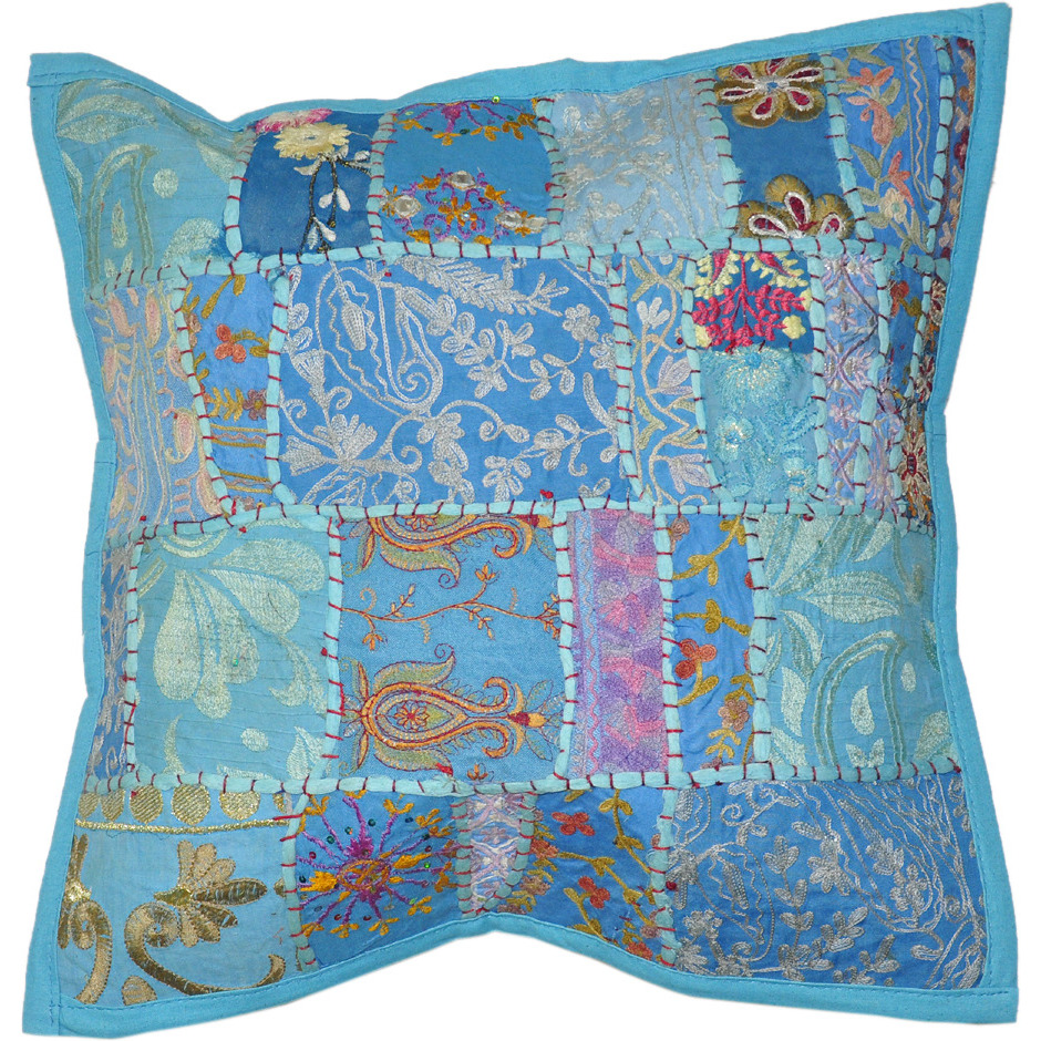 Decorative Handmade Embroidered Home Cushion Cover Throw 40 X 40 Cm