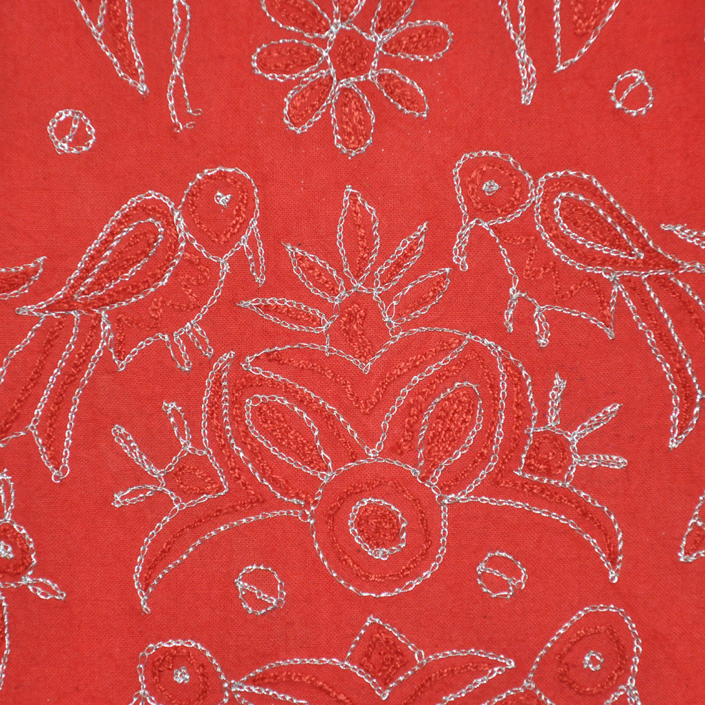 Red Color Indina Cushion Covers Designer Embroiered Cotton Pillow Case Gift 16