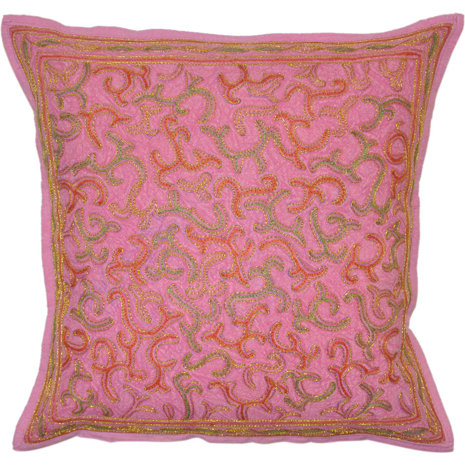 Designer Embroidered Decorative Cotton Couch Pillow Cushion Cover 40 X 40 Cm