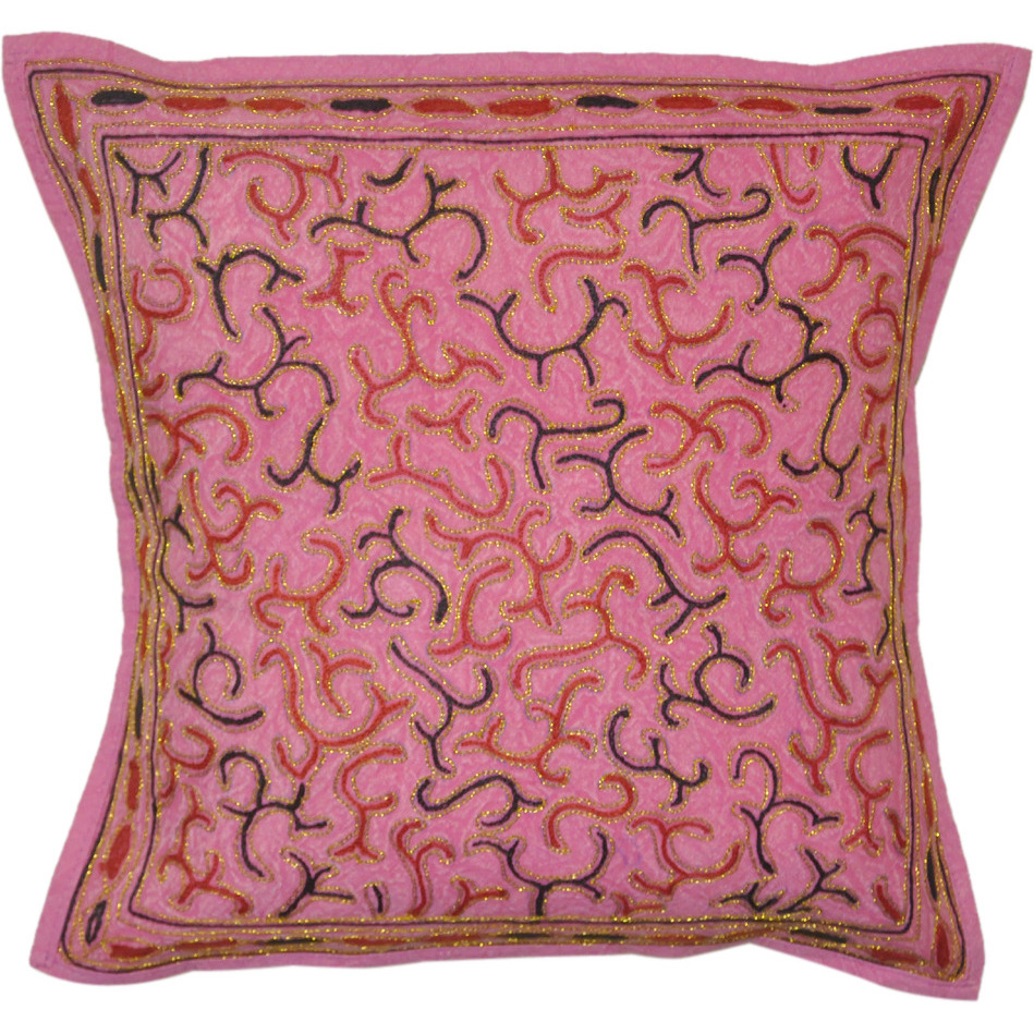 Designer Embroidered Decorative Cotton Couch Pillow Cushion Cover 40 X 40 Cm