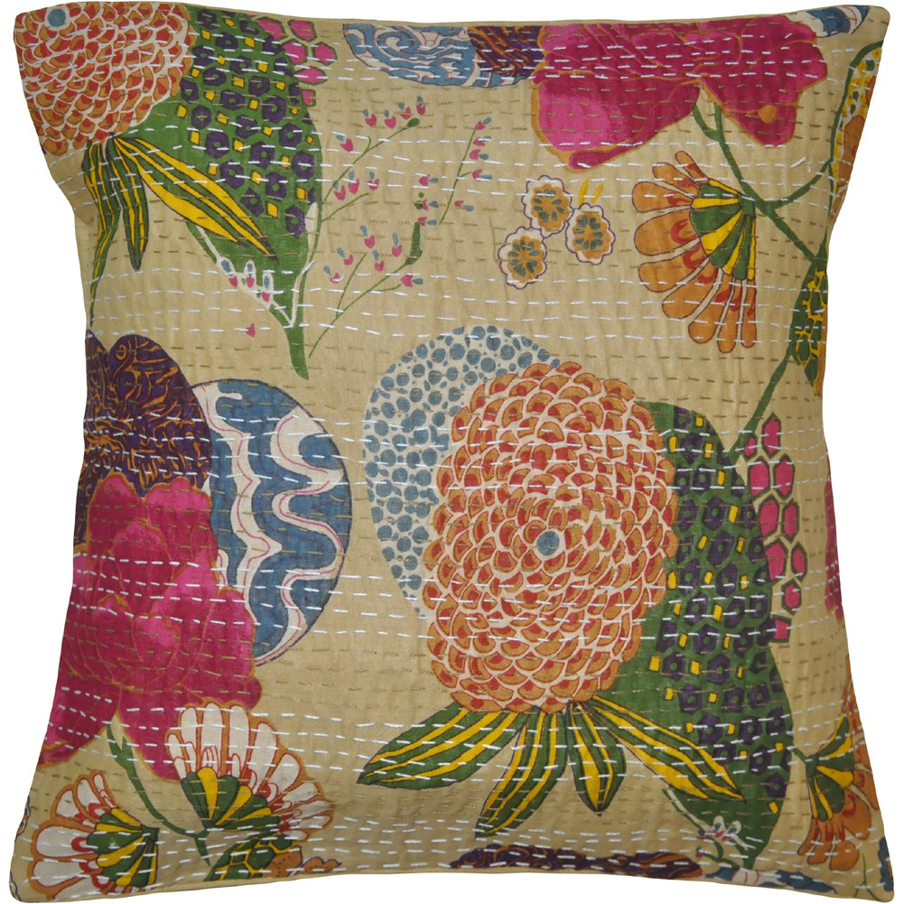 House Warming Gift Cushion Cover Fruit Printed Cotton Indian Square Pillow Cases