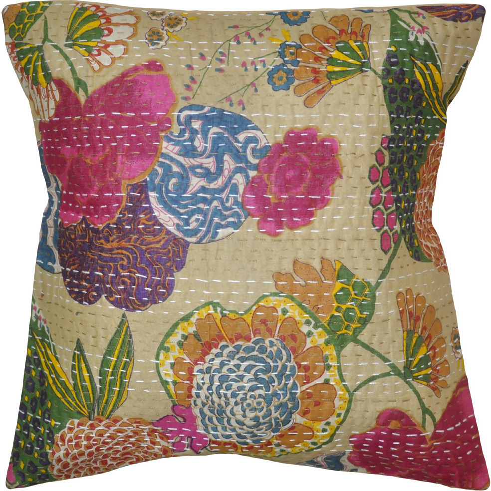 House Warming Gift Cushion Cover Fruit Printed Cotton Indian Square Pillow Cases