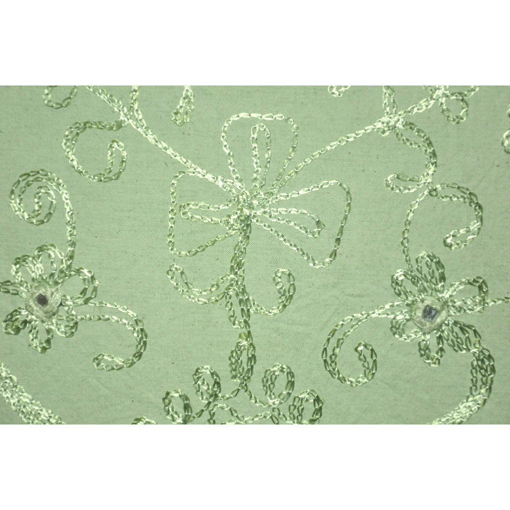 Indian Cushion Covers Pair Embroidere?d Green Cotton Pillow Cases Throw 16X16