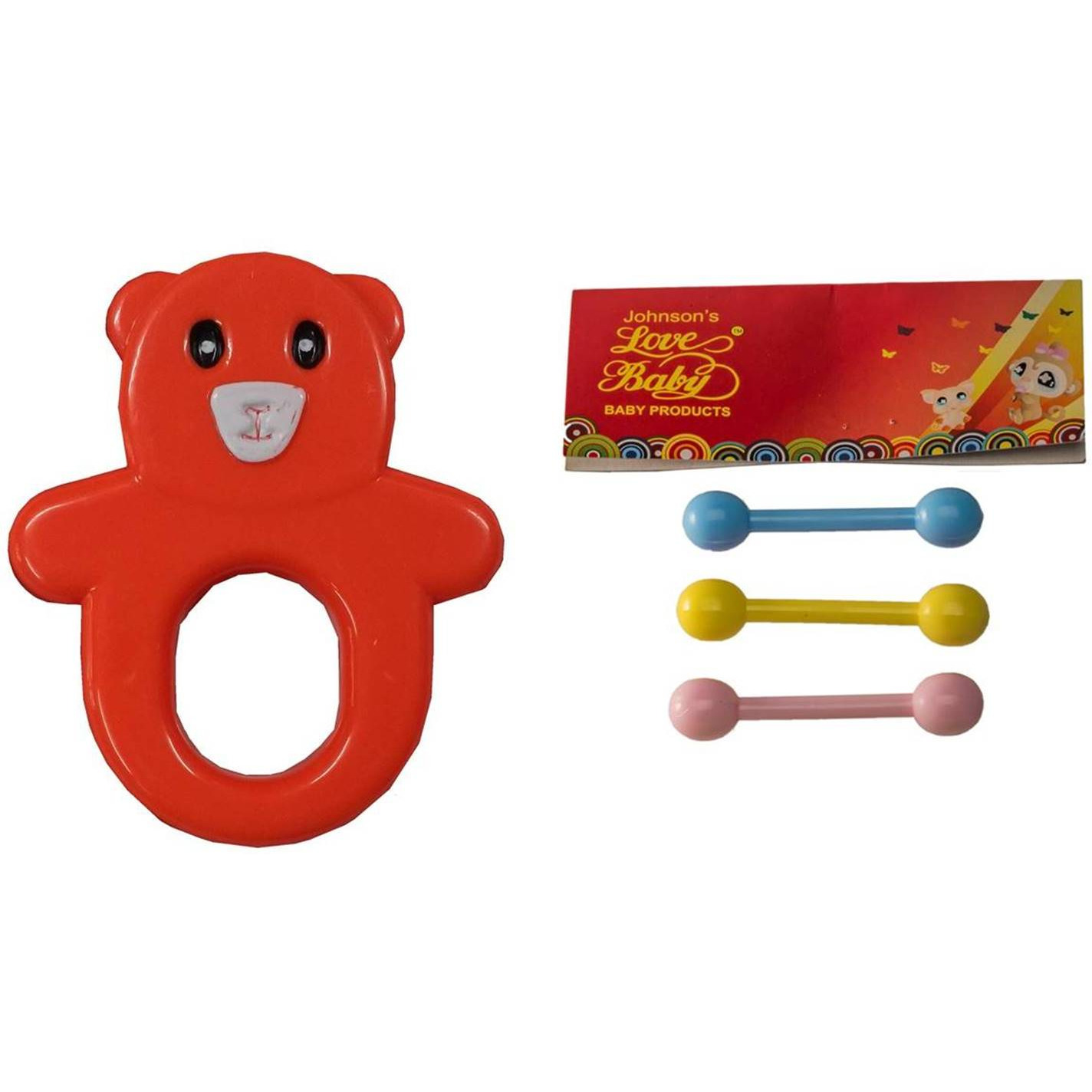 Auto Flow Rattle Toy - Guddu Toy - BT24 Combo Red
