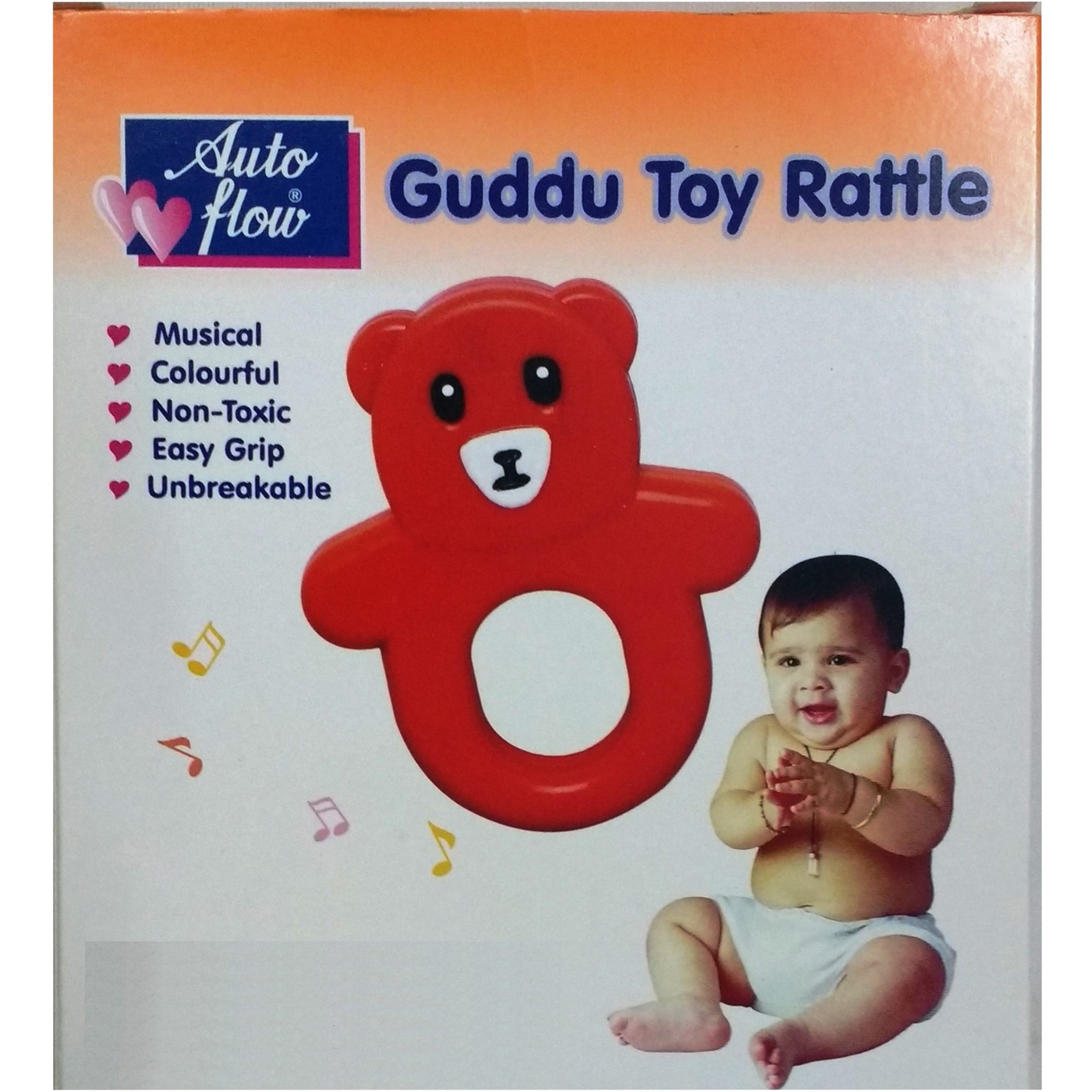 Auto Flow Rattle Toy - Guddu Toy - BT24 Combo Red