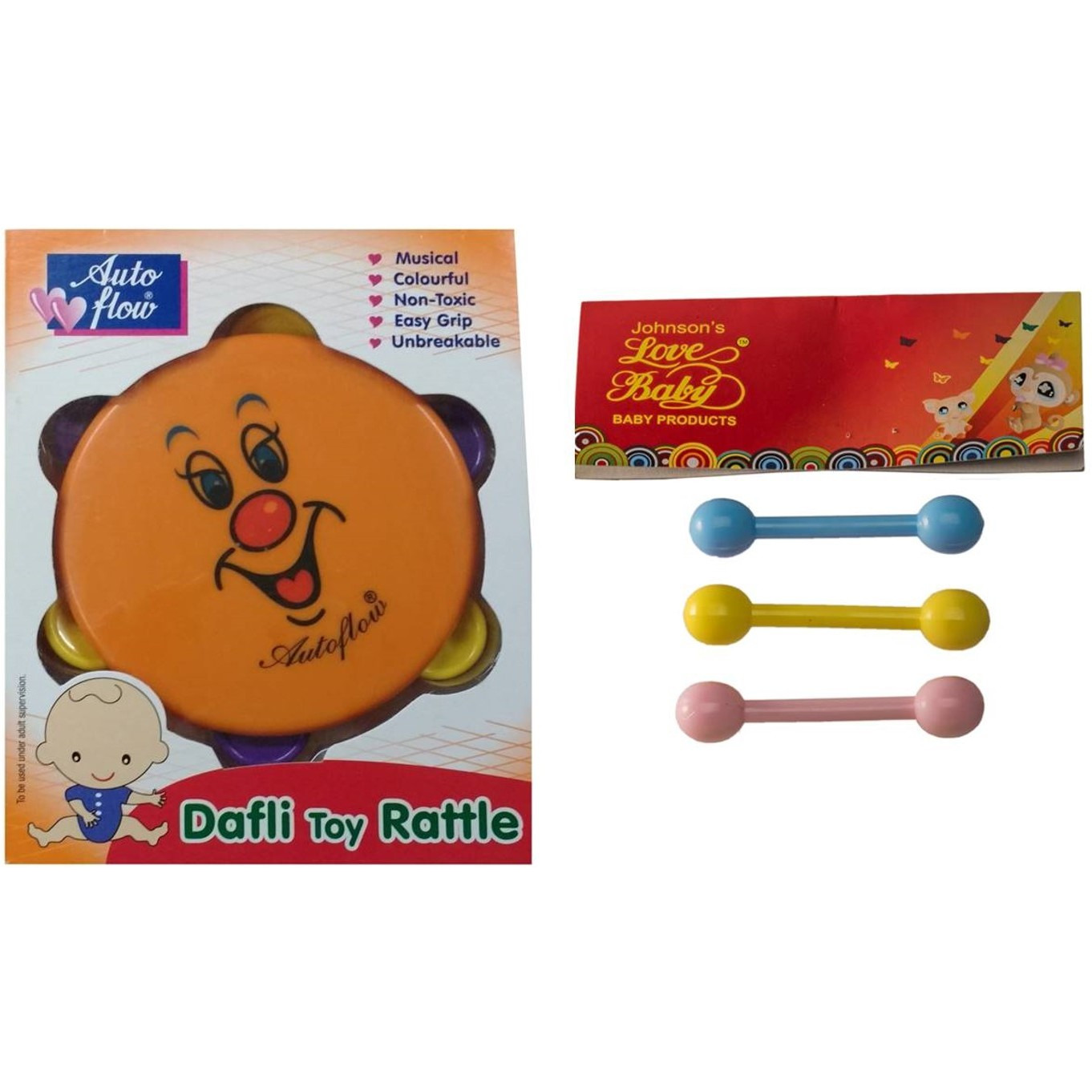 Auto Flow Rattle Toy - Dafli Toy - BT26 Combo Peach