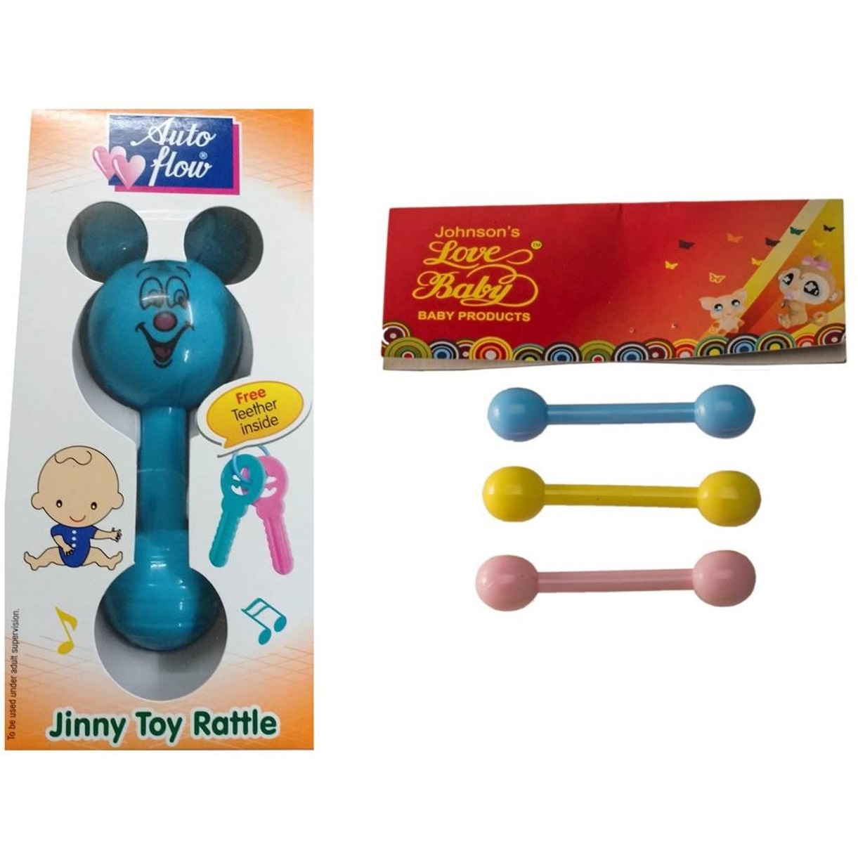 Auto Flow Rattle Toy - Jinny Toy - BT27 Combo Blue