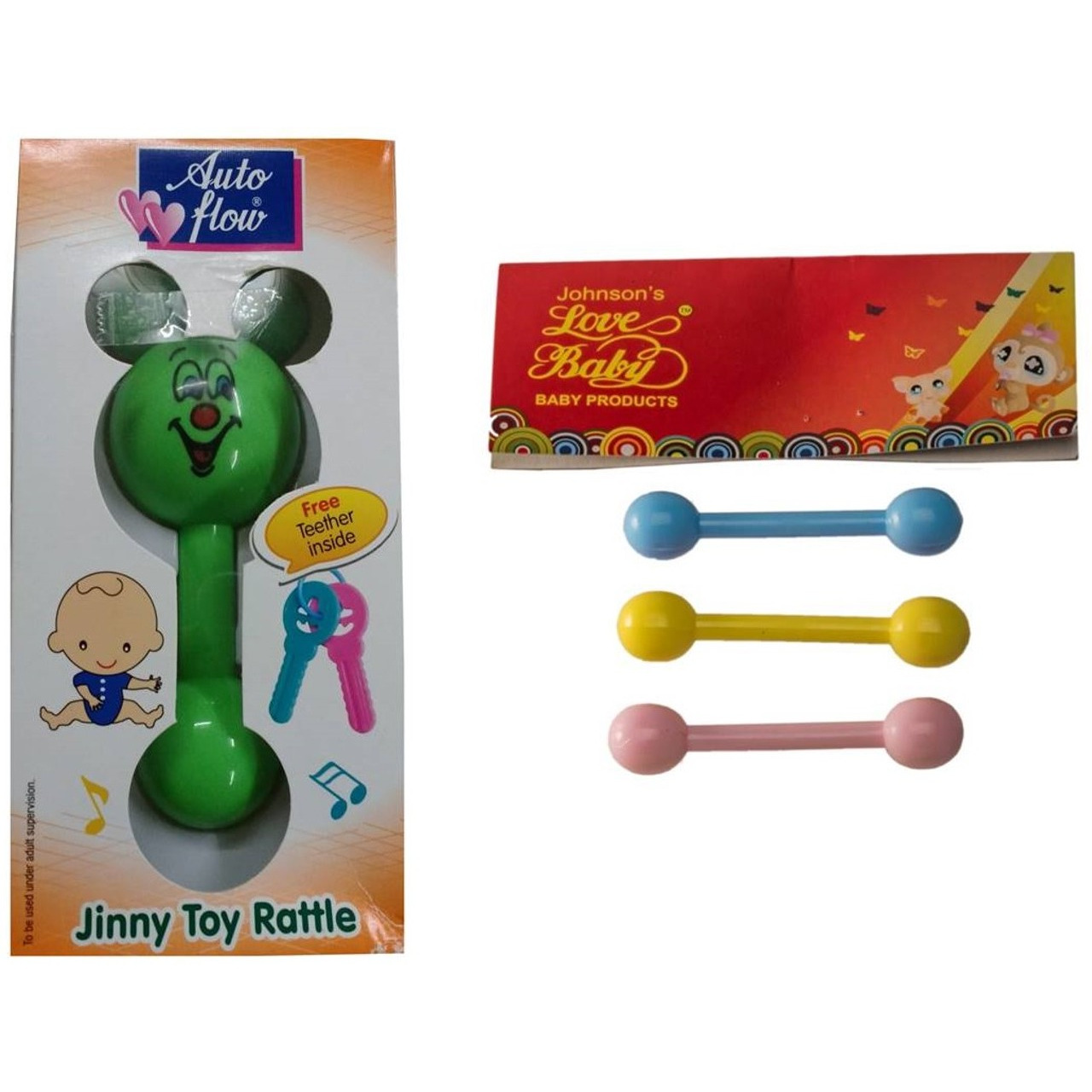 Auto Flow Rattle Toy - Jinny Toy - BT27 Combo Green